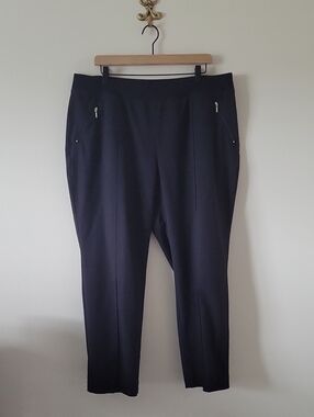 Chico's Zenergy Black Nylon Pull-on Pants Size XL